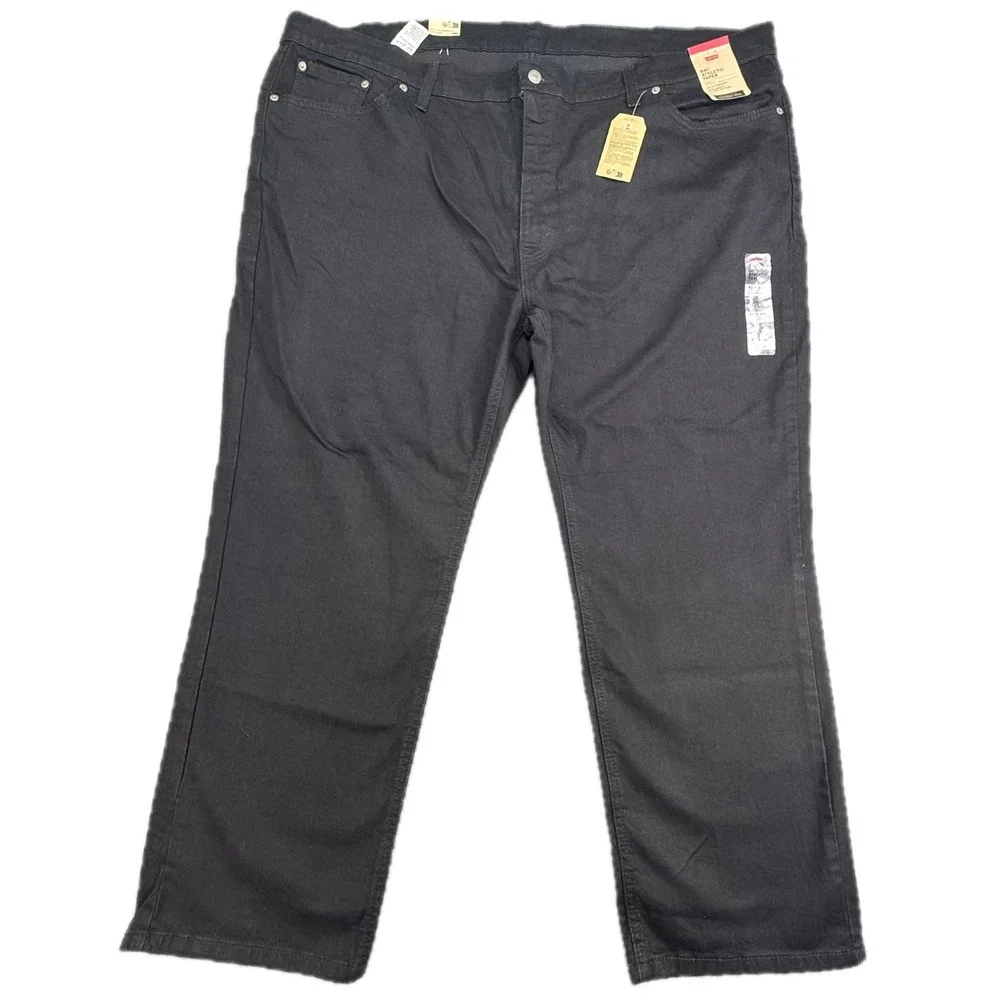 Levi's 541 Athletic Taper‎ Jeans Men 50x30 Black Stretch Denim Big and Tall